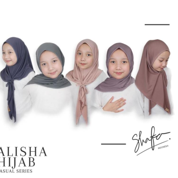 W30 Alisha Hijab Casual Series - Hijab Instan Anak 1-7 Tahun GRATIS ONGKIR ㅸ