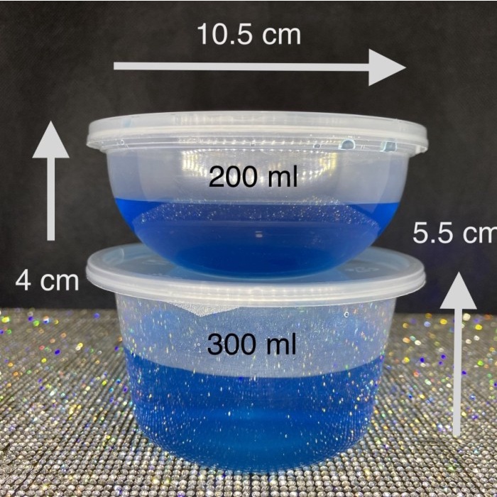 OPTB300 OTIPACK WADAH PUDING WADAH MAKANAN PLASTIK BULAT 300 ML ISI 5 PCS