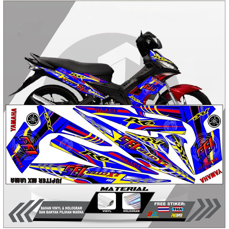 STIKER STRIPING VARIASI JUPITER MX OLD 2007-2010 - Sticker Striping Variasi JUPITER MX OLD 2007-2010