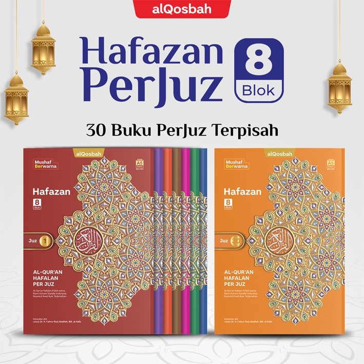 Al-Quran Hafalan Per Juz : HAFAZAN BLOK 8 TERJEMAH &amp; TAJWID Uk. A5 | Bonus TAS &amp; TASBIH