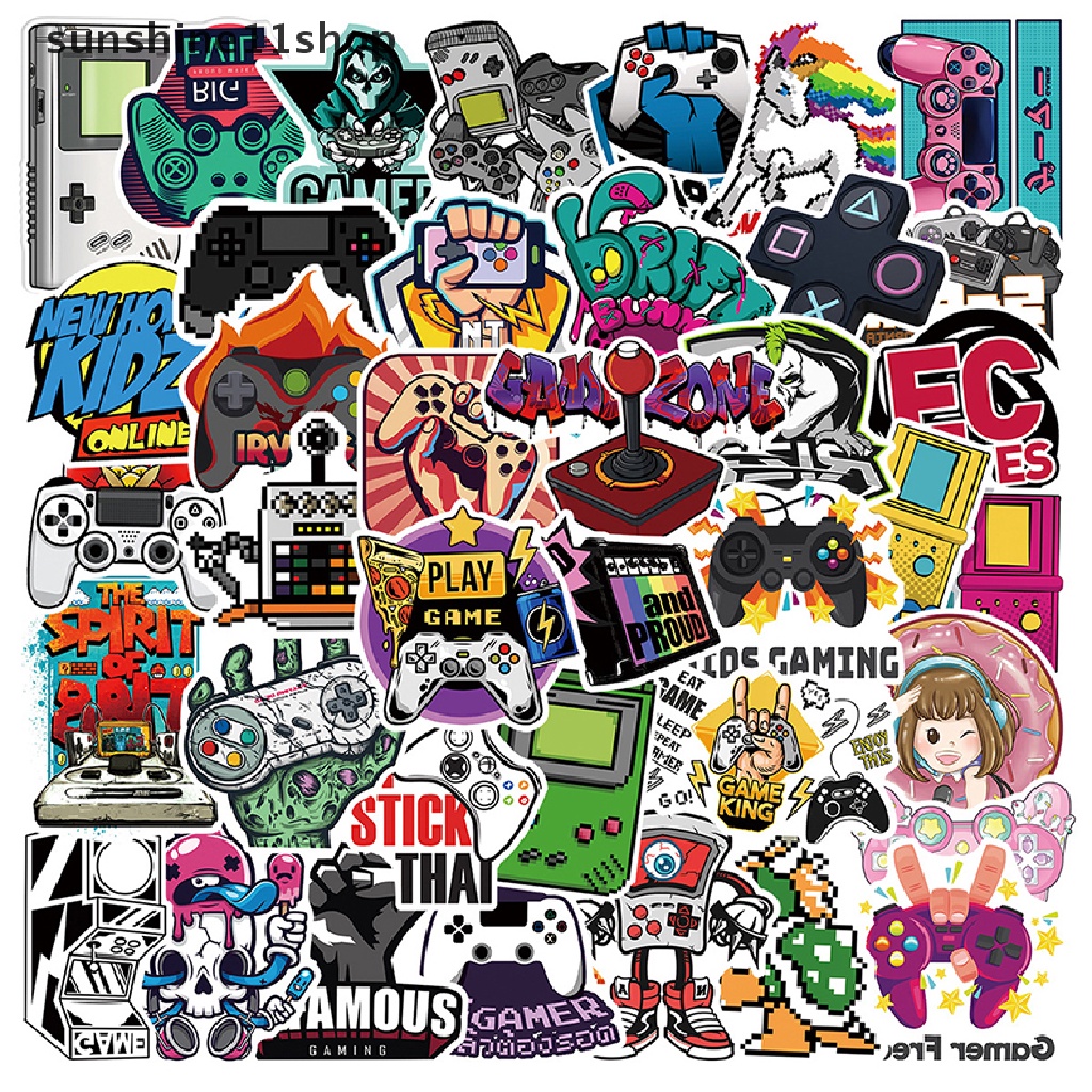 Sho 50pcs Keren Vintage Video Game Stiker Decal Skateboard Laptop Telepon Sepeda Mobil Lucu Tahan Air Stiker Mainan Anak N