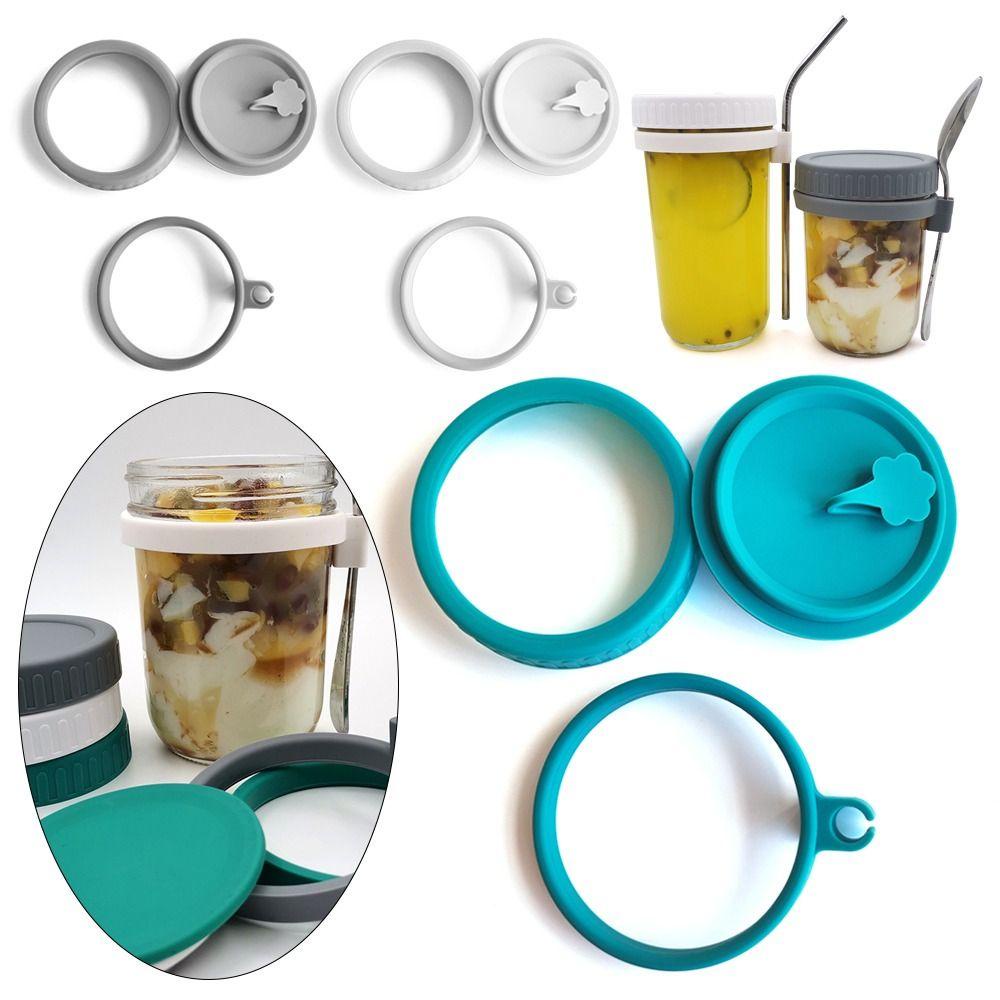 Populer 86mm Mason Jar Lid Silicone Alat Dapur Bagus Seal Segel Penutup Botol