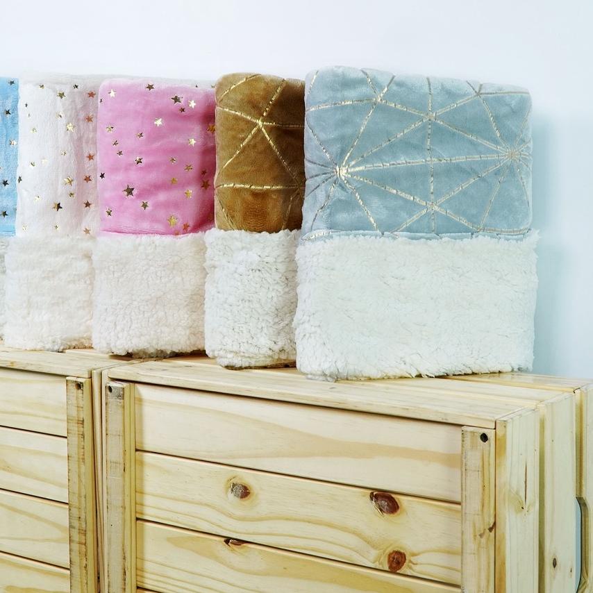 ♟ Kintakun Sherpa Foil Selimut Bayi 76 x 102 cm ♤