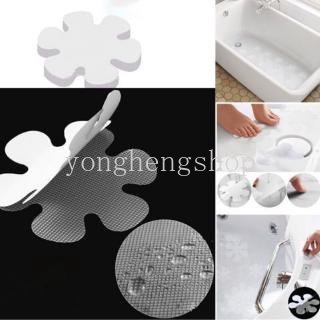 10 /12/20pcs Round Snowflake Shaped Bathtub Sticker Kamar Mandi Anti Slip Stiker Lantai Tangga Steps Strip Tape Anti Selip Transparan Kamar Mandi Shower Mat