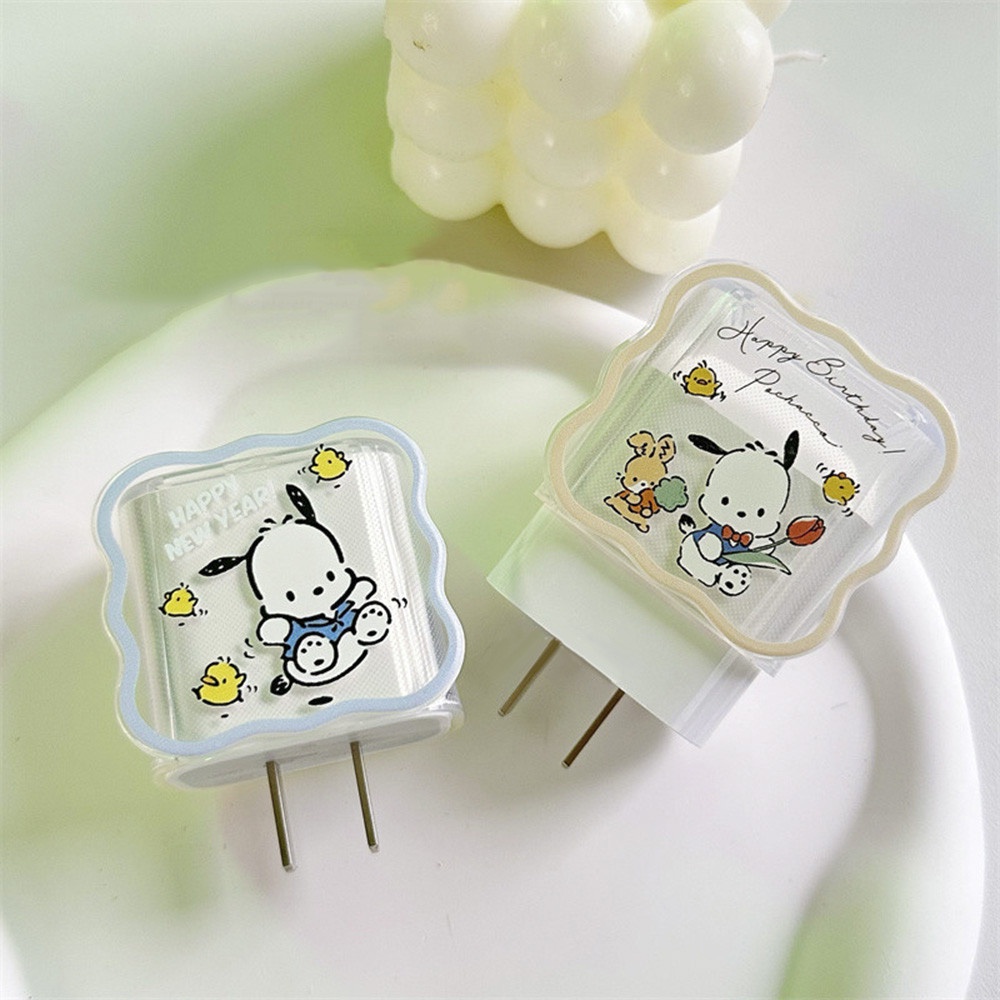 IPHONE [COD Tangding] Kartun Pochacco Silikon Pengisian Casing Perlindungan Kabel Data Iphone18/20w