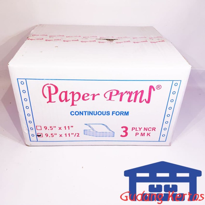 

Terlaris Continuous Form 91/2 X 11/2 3Ply Paperpryns (Bagi 2)