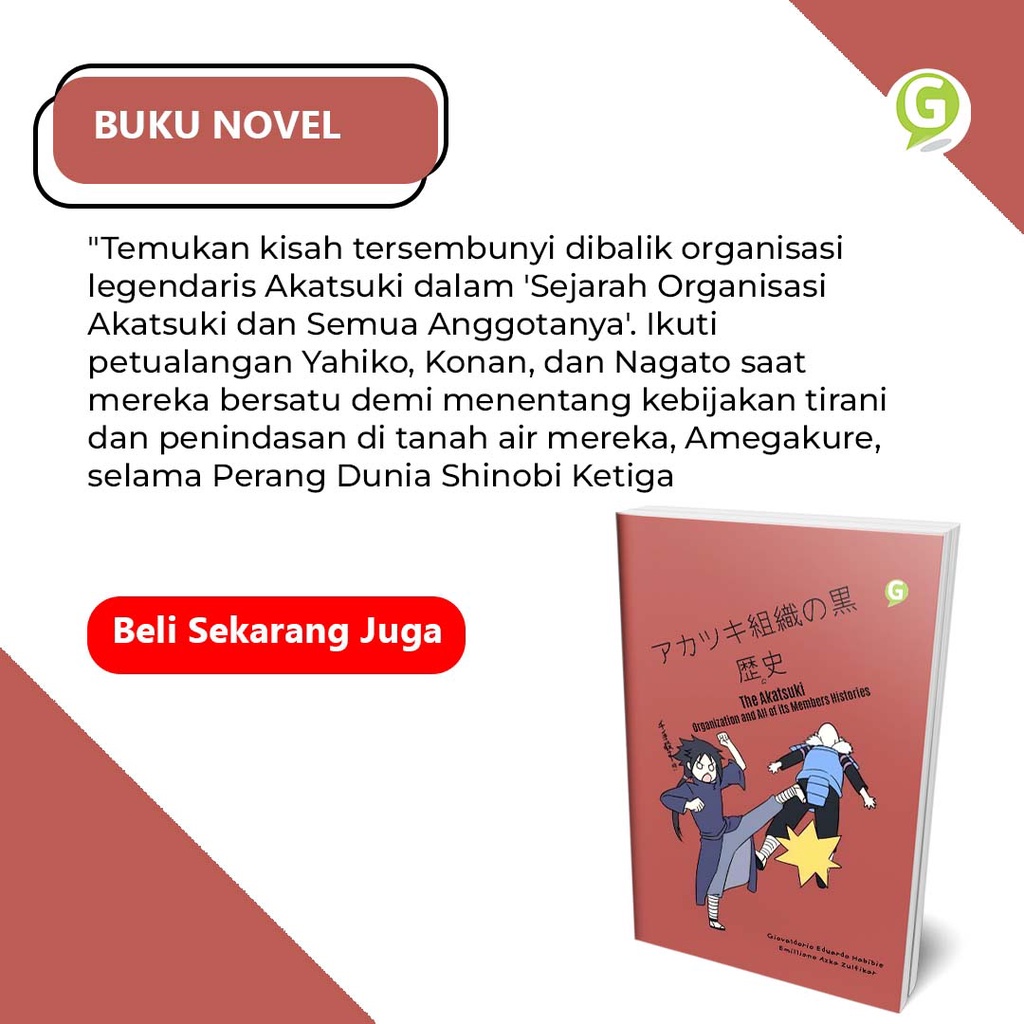 Buku Novel - The Akatsuki Organization and All of its Members Histories - Giovaldorio Eduardo Habibi