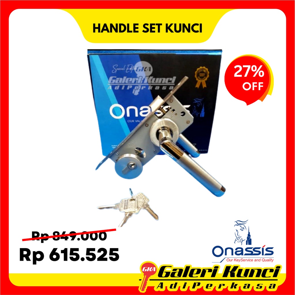 Handle Set Kunci ONASSIS ONS 282 DLP+LC 40MM Kunci Pintu Kayu