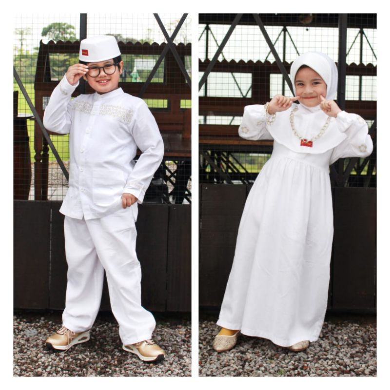 Gamis dan Taqwa anak putih dannis / Ikhrom anak dannis