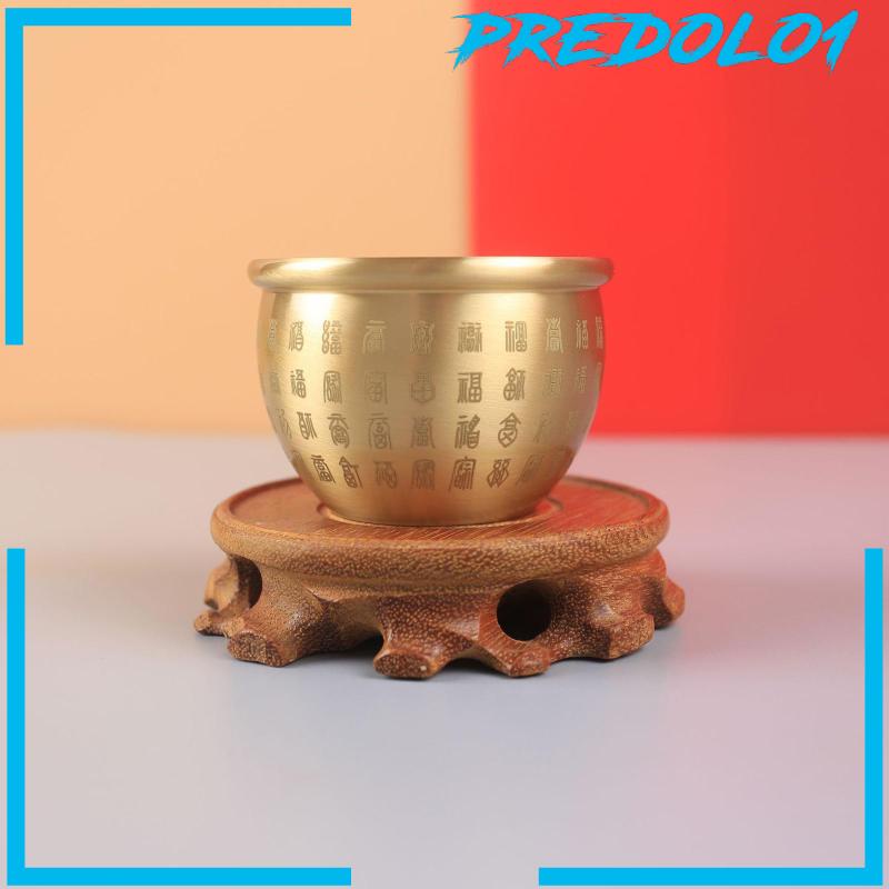 [Predolo1] Mangkok Silinder Kuningan China Dengan Burner Cornucopia Decor Collectible