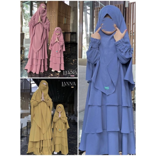 Gamis Set Janna Series Mom & Kids By Mahira Indonesia "Stok Di Deskripsi"