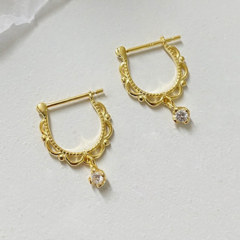 Anenjery Warna Silver Dainty Hollow Hoop Earrings Perhiasan Telinga Lucu Untuk Wanita Hadiah Pesta Earring