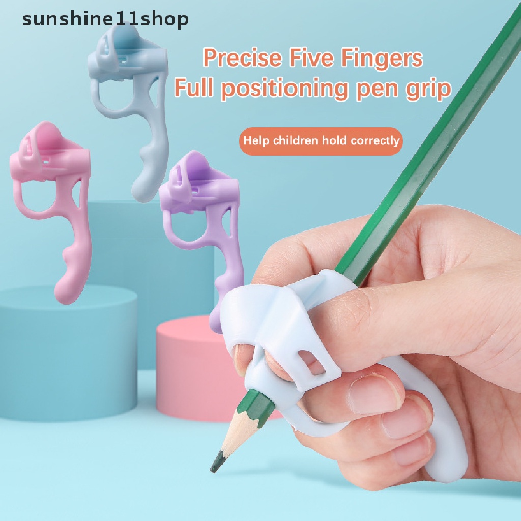 Sho Tempat Pulpen Postur Wrig Anak Silikon Lembut Wrig Training Correction Tool Aid Grip Posture Correction Stationery N