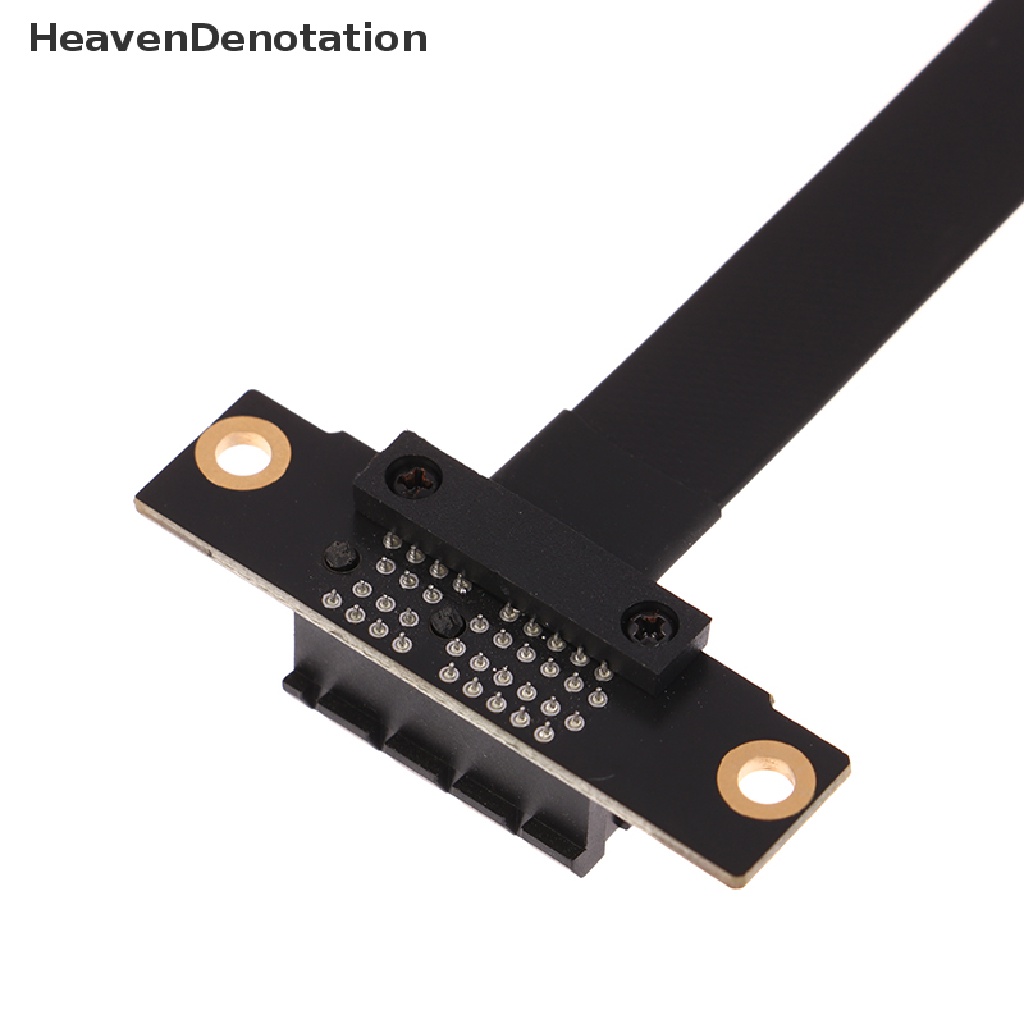 [HeavenDenotation] Pcie X1 Kabel Riser Dual 90derajat Sudut Kanan Extension Cable PCI Express 1x Riser Card Ribbon Extender HDV