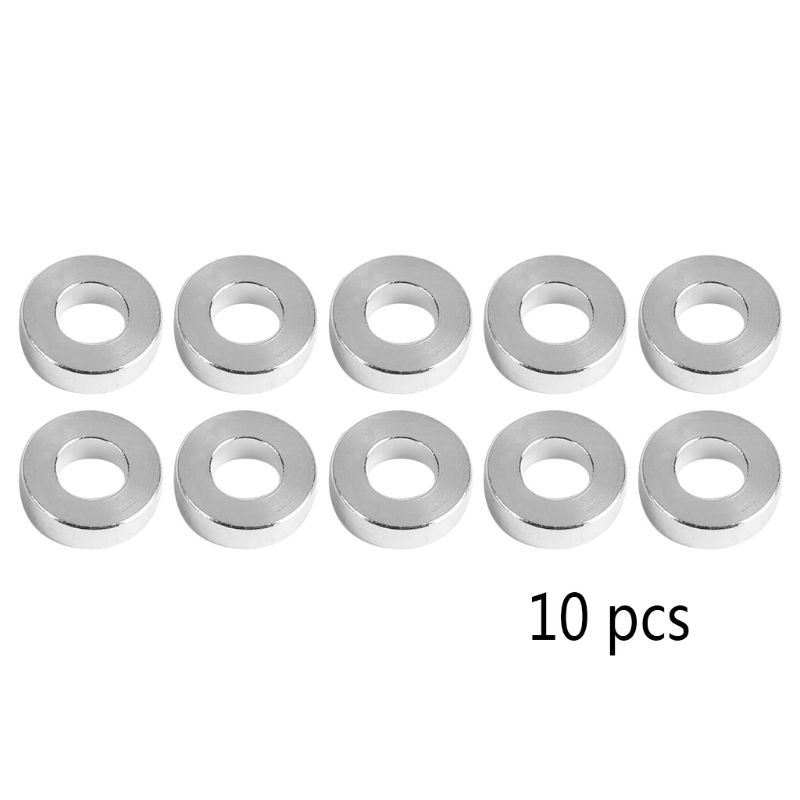 Btsg 10buah Model DIY Silver Metal Aluminium Flat Washer Spacer Gasket Untuk 3D Printer Bagian Hardware (3mm/0.1inch)