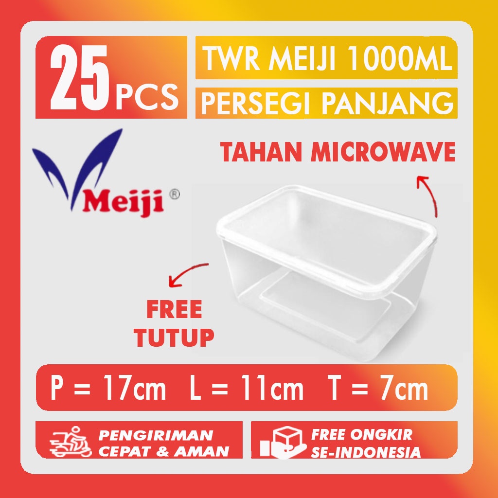 Kotak Makan Thinwall persegi panjang plastik 1000 ml / Thinwall 1000ml / Thinwall 1000 ml / Rectangl