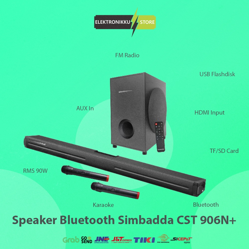 Speaker Simbadda CST 906N+ Bluetooth Karaoke Komputer PC Laptop HP TV