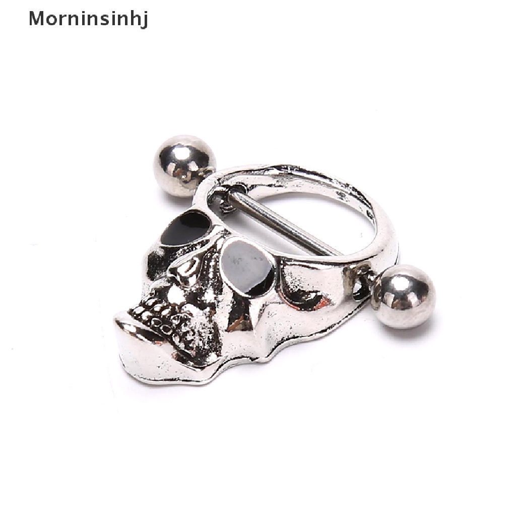 Mornin Skull Bars Nipple Ring Bar Stainless Steel Barbel Tubuh Payudara Perhiasan id