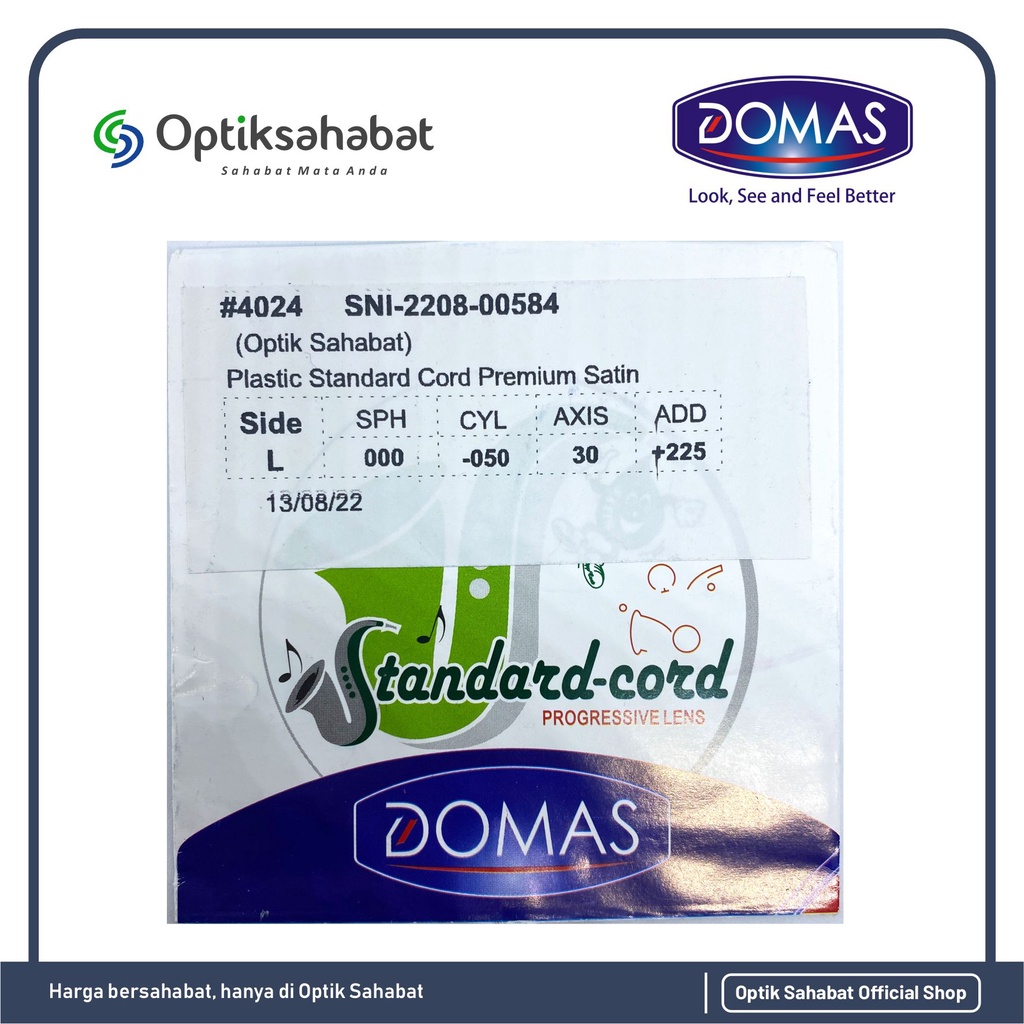 Lensa Progresive Blue Ray Domas - UV420 + Cut HMC Blue Guard