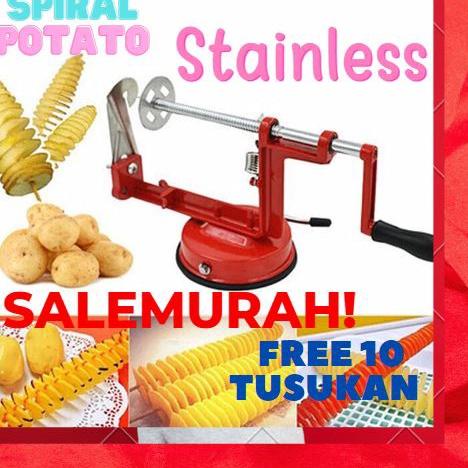 ✬ Spiral Potato Slicer Alat Pemotong Kentang Spiral Kentang Ulir ✭