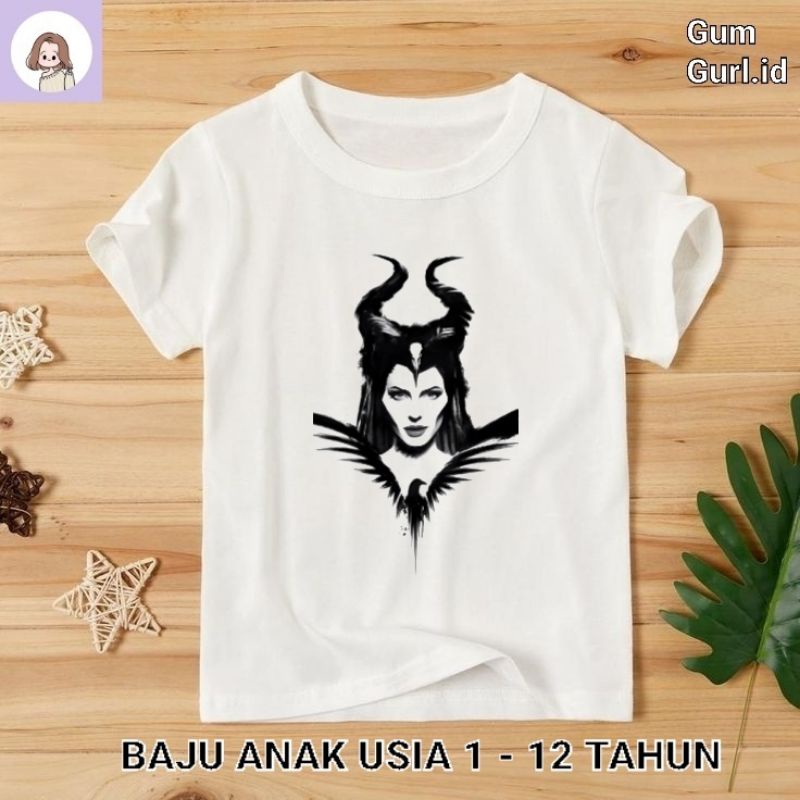 Kaos baju anak MALEFICENT tshirt DISNEY oversize lokal laki laki perempuan jumper baby kids tee vint