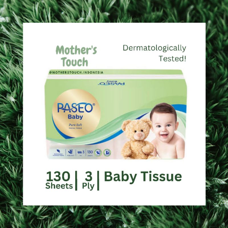 Tissue Paseo Baby Tissue Tisu Wajah Bayi Pure Soft 130s 3ply Perlengkapan Bayi Murah Kado Lahiran