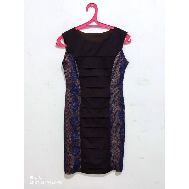 Midi dress Polo Ralph Lauren Coklat tua size 8