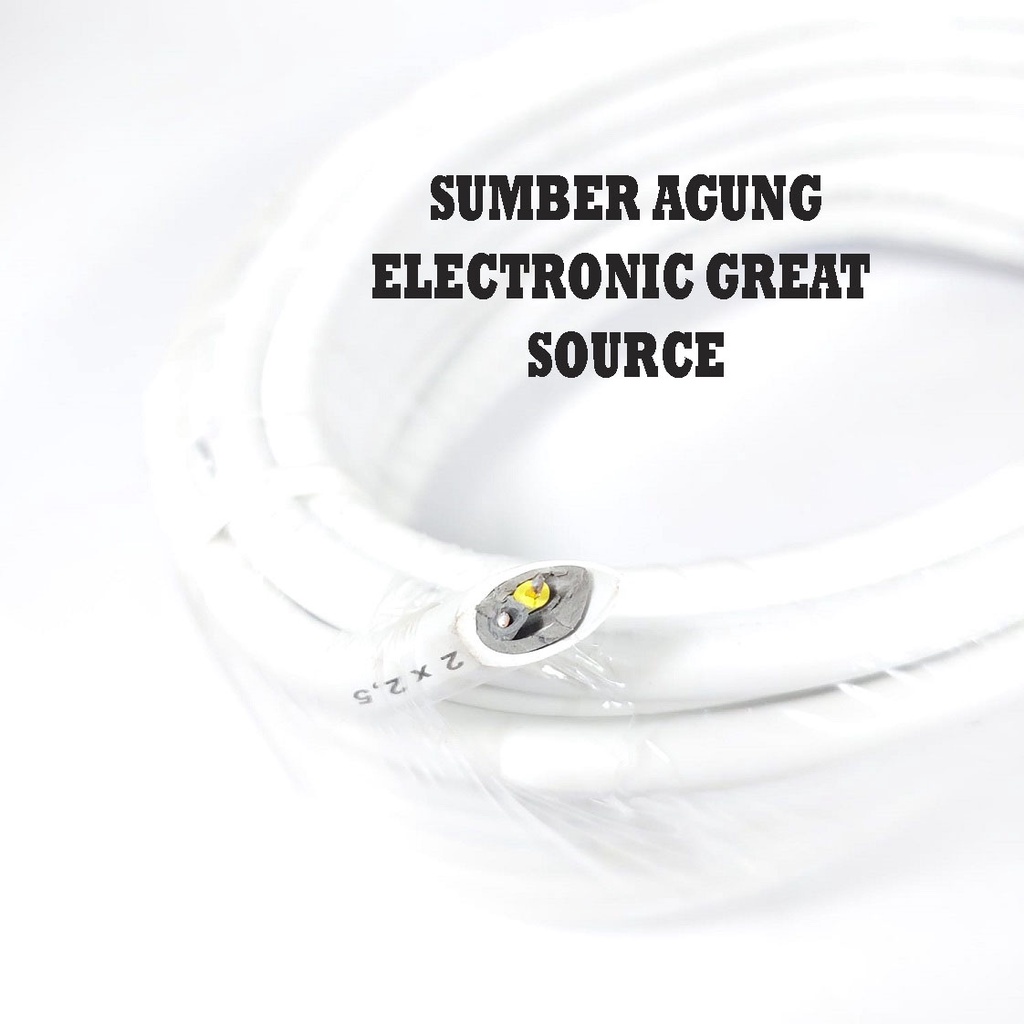 Kabel Listrik Power CCTV Rol Kecil Isi Kawat Tebal Scalper Tipe 2x2.5 Panjang 15