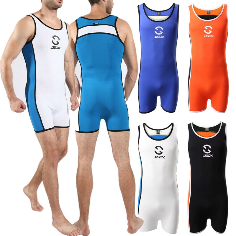 Sexy Underwear Men Bodysuits Lingerine Wrestling Singlet Jumpsuit Suspender Bodysuits Teddies One-Pi
