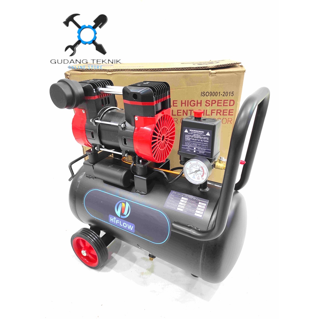 Kompresor Angin OILESS SYW1.3HP-24L HIFLOW / Air Compressor Udara Tanpa Oli SYW 1,3 HP 24 Liter HIFLOW