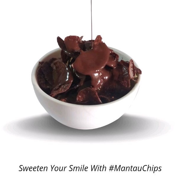 

Mantau Chips Keripik singkong cokelat melted