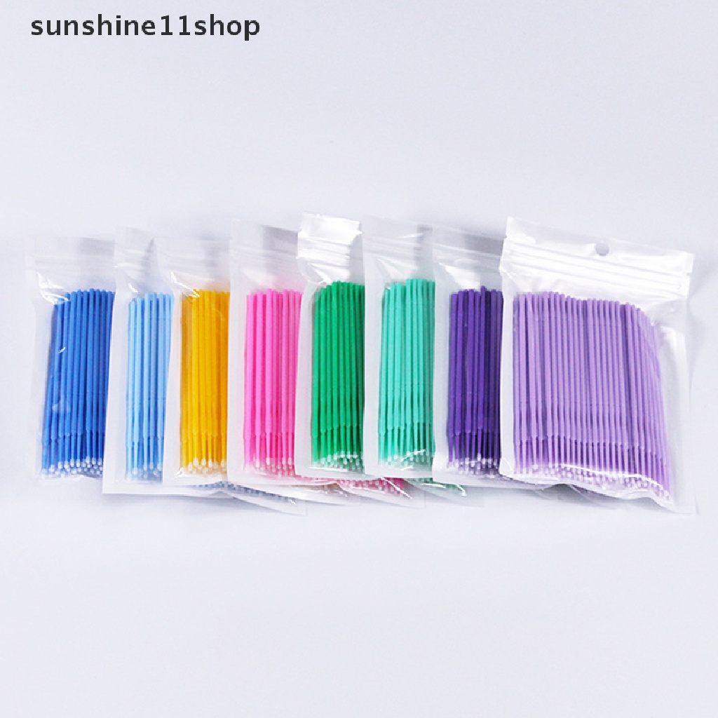 Sho 100pcs/lot Kuas Cat Touch-Up Up Paint Micro Brush Tips Auto Mini Head Brush N