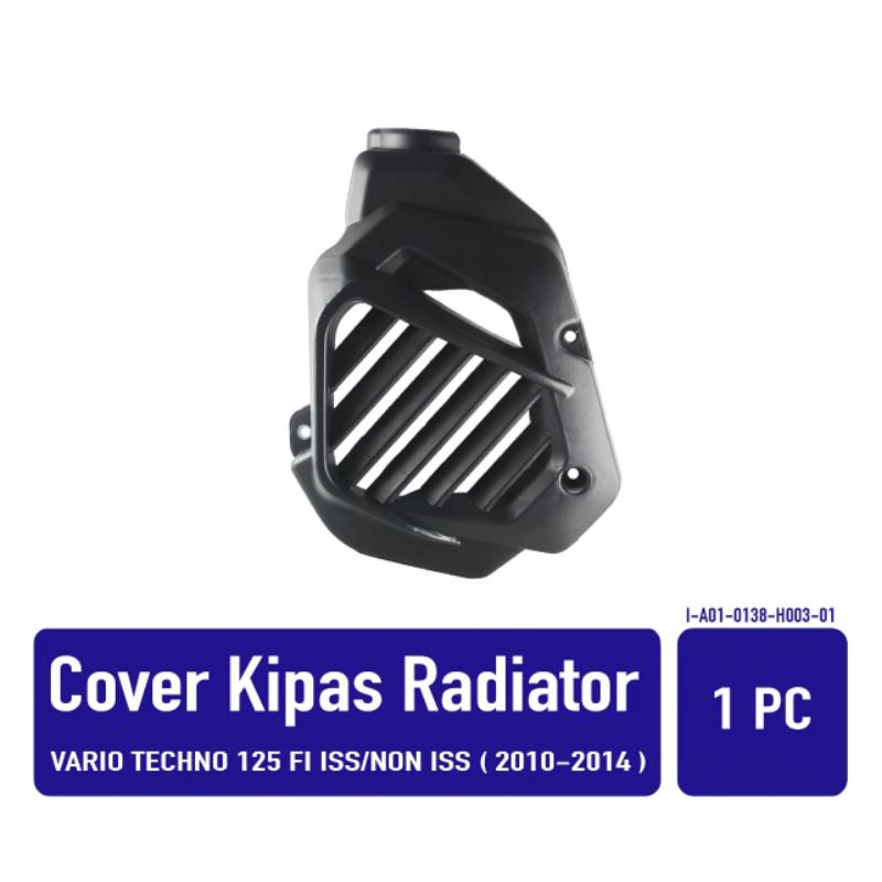 Tutup-Cover Kipas Radiator-Mesin Honda Vario Techno 125 FI-F1 Lama-Old HITAM(E578)