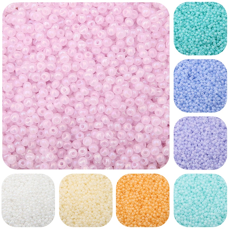 3mm 4mm Becautiful Colors Glass Seed Beads Untuk Jarum Kerja Perhiasan DIY Membuat Aksesoris