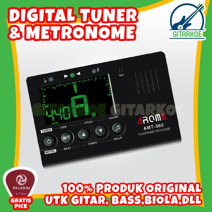 Metronome dan Tuner Gitar Digital Original Kualitas Premium