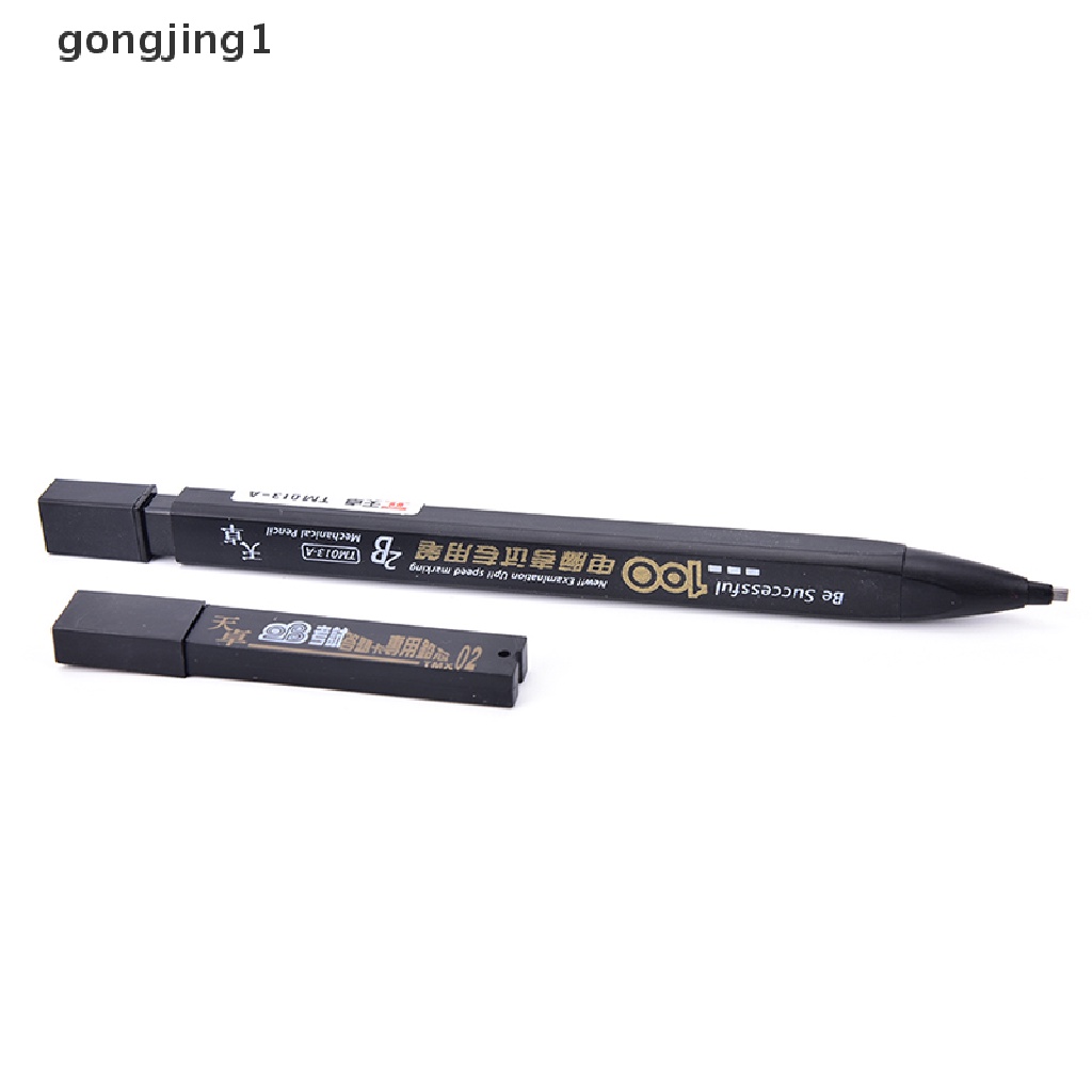 Ggg 2B Hitam Lead Holder Ujian Pensil Mekanik Dengan Lead Refill Set Perlengkapan Kantor ID