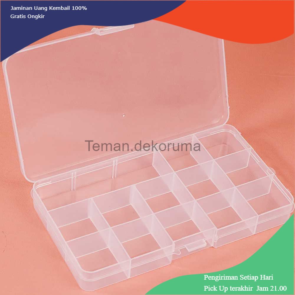 TD- TMP SQUARE Kotak Penyimpanan Perhiasan Grid Box - J13/24