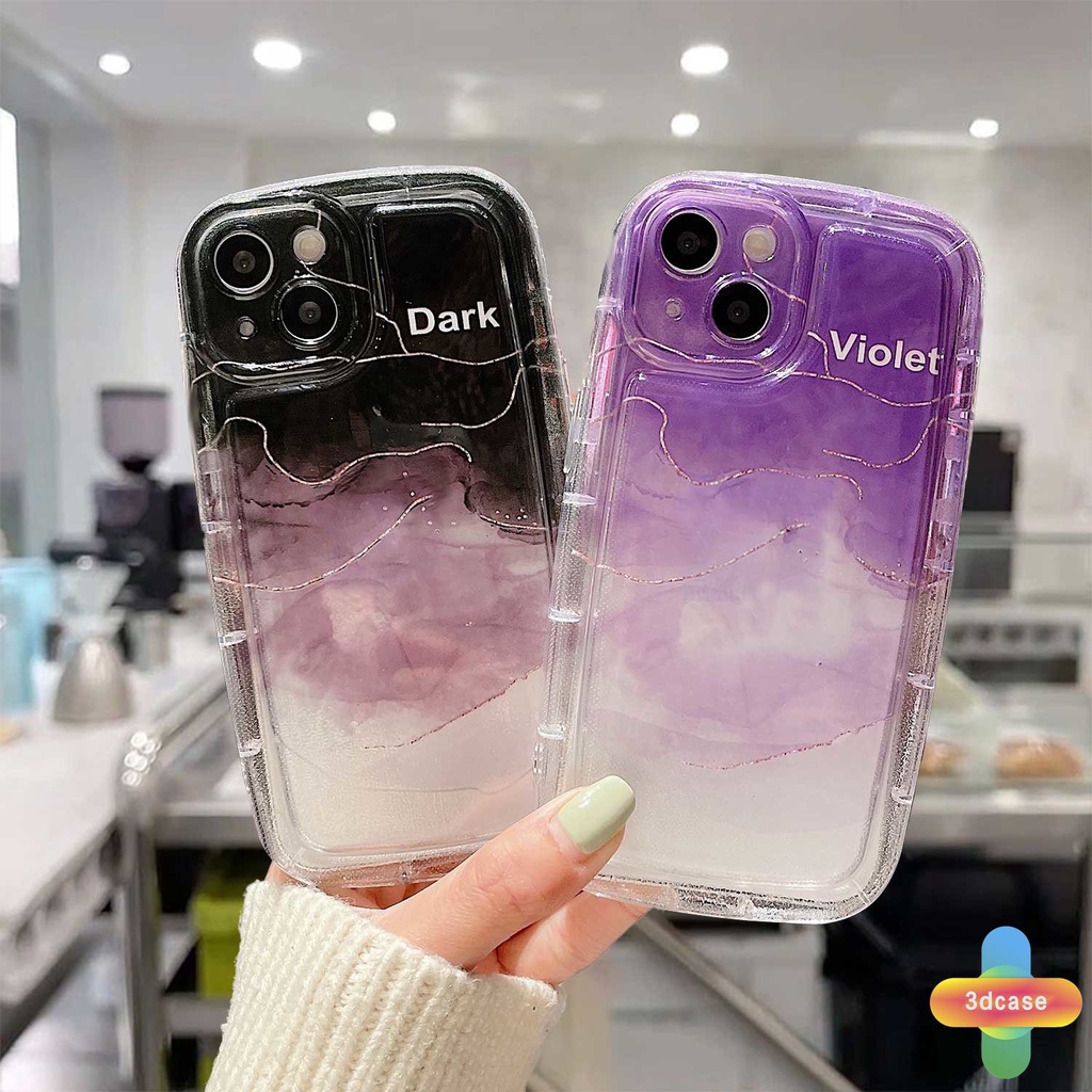 Kompatibel Untuk IPhone XR 11 12 13 14 PRO MAX 6 7 6S 8 14 Plus X XS MAX 11 12 13 SE 2020 6SPlus 7Plus 6Plus 8Plus 14Plus Kesan Gradasi Ungu Soft Case