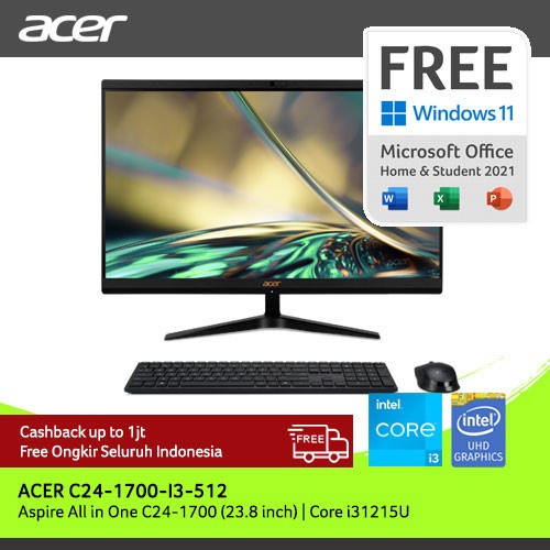 ACER ASPIRE ALL IN ONE DESKTOP AIO C24-1700-I3-512 [23.8