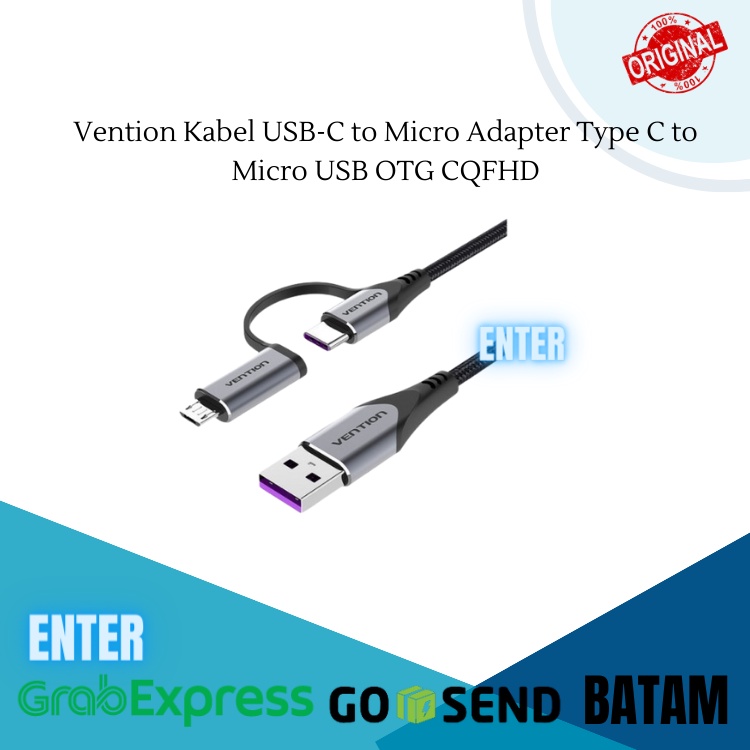 Vention Kabel USB-C to Micro Adapter Type C to Micro USB OTG CQFHD