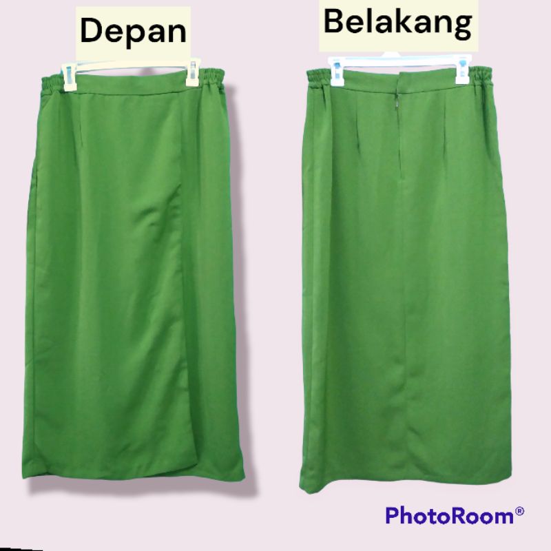 PL ROK PANJANG POLOS WARNA HIJAU PUPUS/ROK PANJANG KEREN SIMPLE WARNA HIJAU