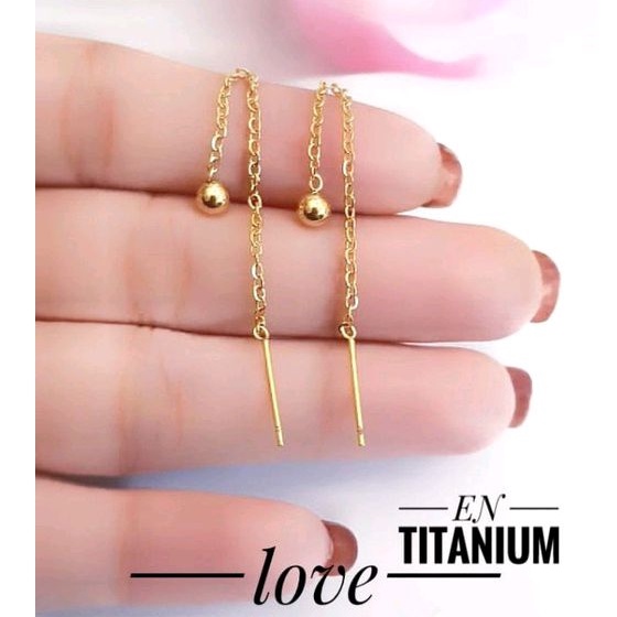 anting titanium Jurai panjang terlaris 345