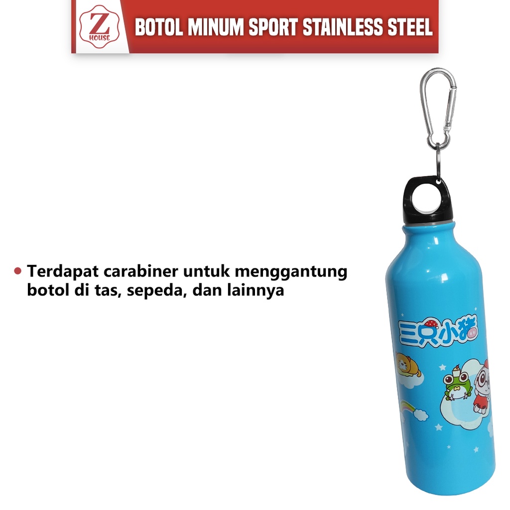 Botol Minum termos air dingin motif animal sporty termos 550ml botol minum anak khusus air dingin