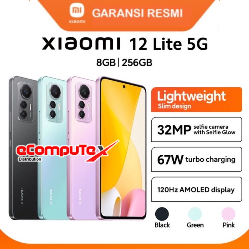 XIAOMI MI 12 LITE 8 / 256 GB HANDPHONE XIAOMI 8/256GB GARANSI RESMI