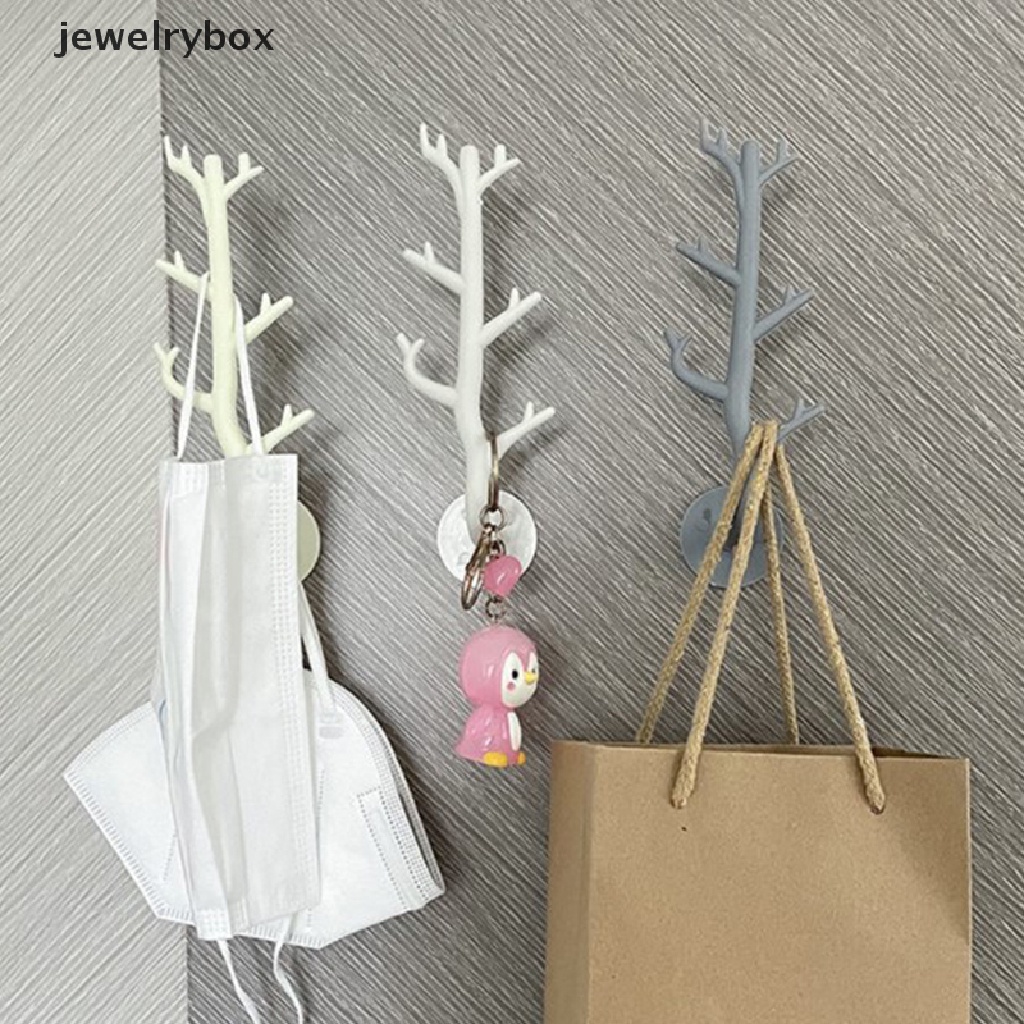 [jewelrybox] Nordic Jepang Cabang Kait Dekorasi Dinding Tempat Kunci Organizer Penyimpanan Kait Tempel Butik