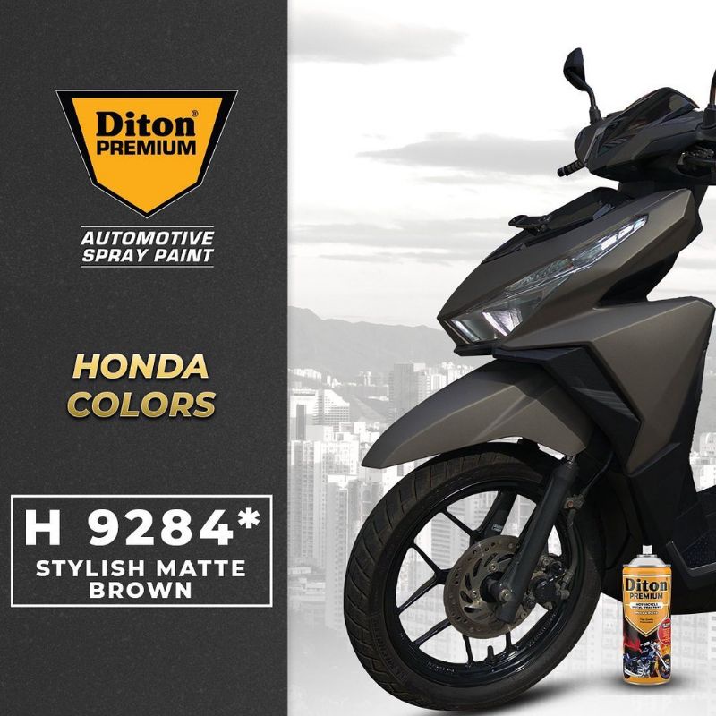 Pilok Cat Diton Premium Paket Komplit 4 Kaleng Stylish Matte Brown Coklat Doff Dop 9284 Primer Grey 9120 Silver 9124 Clear Doff 9130 400cc Pilox Paketan Cat Semprot Special Spray Paint