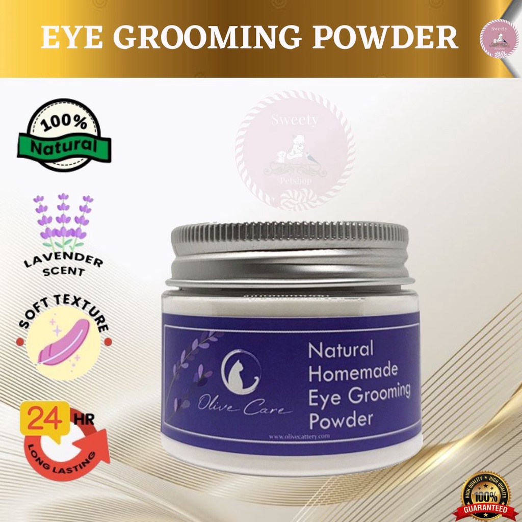 Olive Care Eye Grooming Powder Bedak Mata Kucing untuk Cegah Noda, Kuning-Kuning dan Perawatan Wajah Bersih Sweety  Petshop