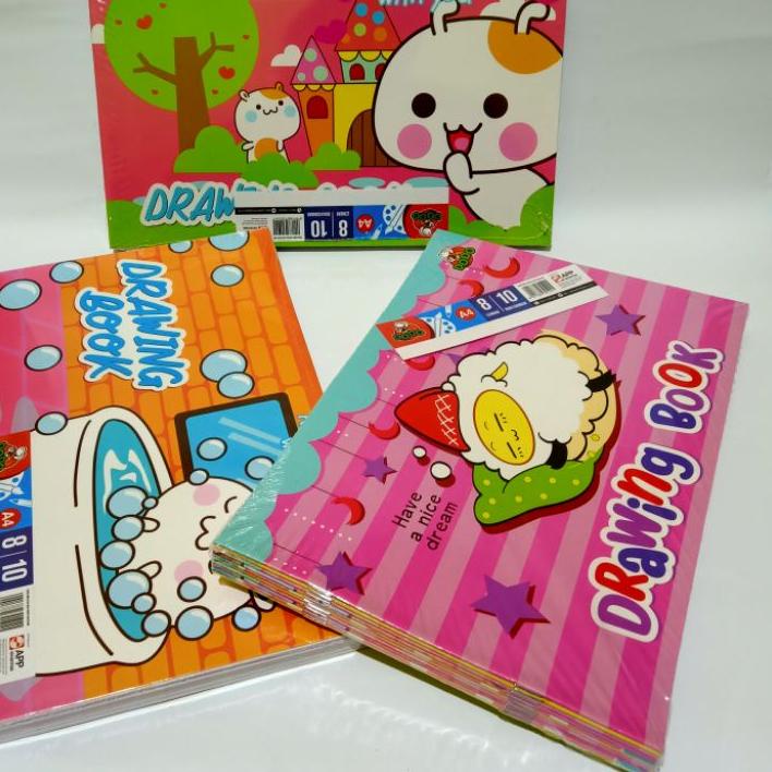 

ANA568 SATU PACK ( 10 PCS x 8 LEMBAR ) Buku Gambar A4 Dodo +