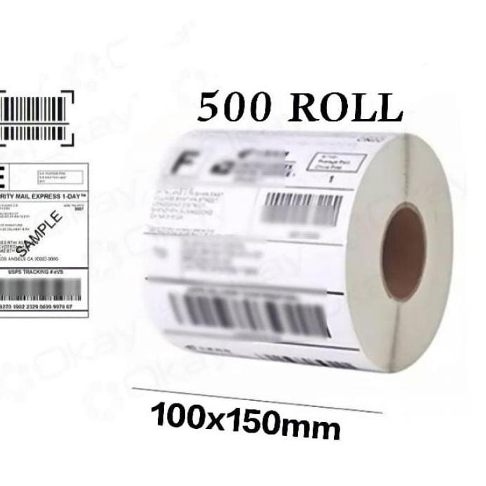 

Code4a4Zo Kertas termal 100 x 150 mm Label Thermal Stiker thermal isi 500pcs