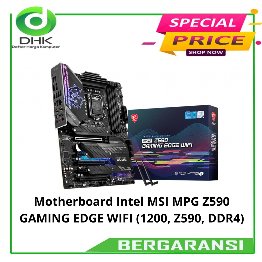 Motherboard Intel MSI MPG Z590 GAMING EDGE WIFI (1200, Z590, DDR4)